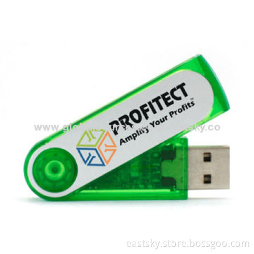 Swivel Style USB Drive, Wholesale, Capless Swivel Twist, Two-year WarrantyNew